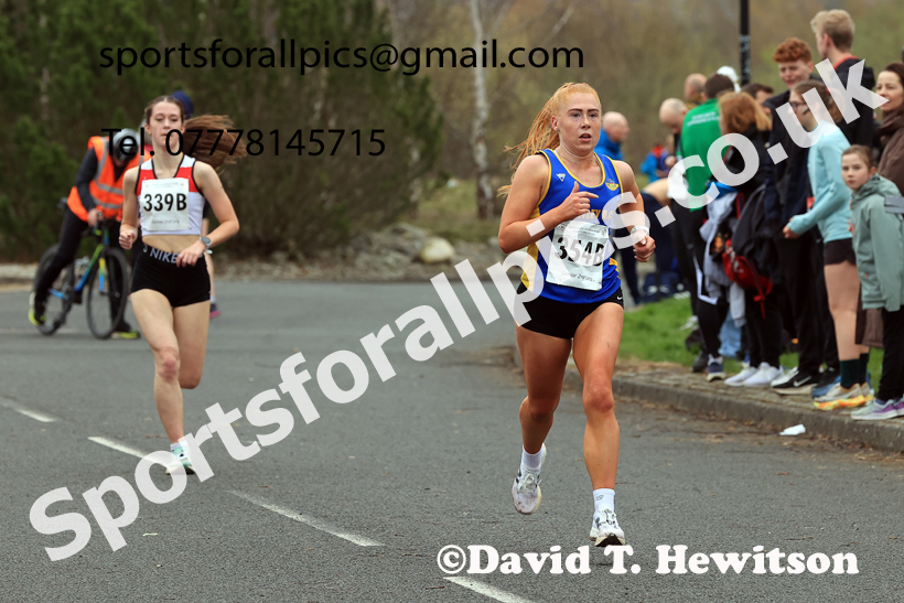Senior Womens relay, 2026 Elswick Harriers Good Friday Road Relays and Young Athletes, Newburn,  Newcastle upon Tyne. Photo: David T. Hewitson/Sports for All Pics
